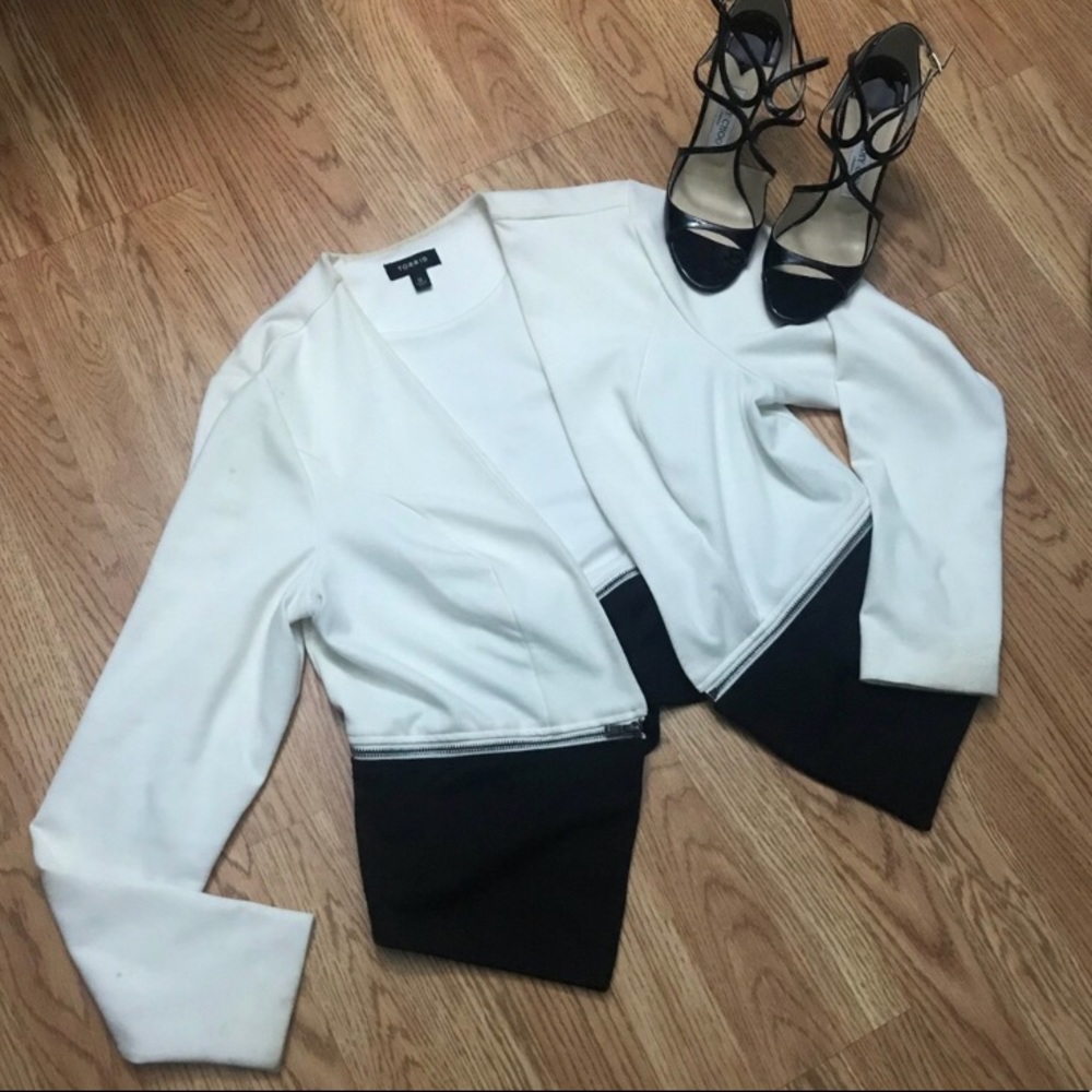 🎹 Torrid Black & White Zipaway Blazer - Re-posh